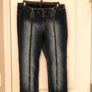L.E.I zipper Jean , these jeans are sexy!! They zip from the bottom up. Nice fit